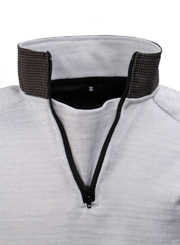 Collar view of the cut resistant Dymaflex Sweatshirt