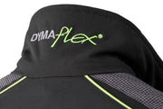 Collar view of Dymaflex Cut Resistant Jacket in black