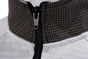 Zipped collar view of the cut resistant Dymaflex Sweatshirt
